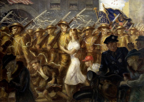 John Steuart Curry (1897 - 1946), Parade to War, Allegory, 1938, oil on canvas, Gift of Barnett Banks, Inc., AG.1991.4.1.