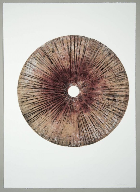 Jenny Hager, Medallion, 2011, Monoprint, 30 x 40 in., Courtesy of the Artist