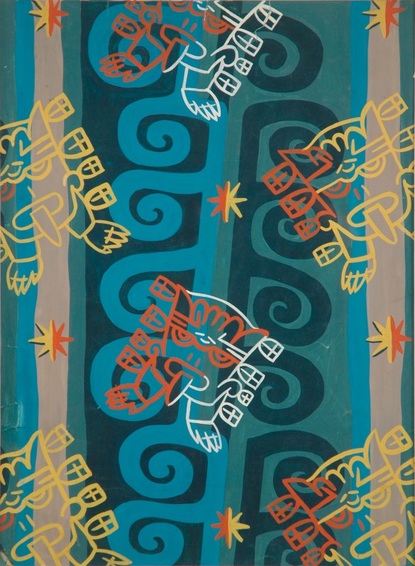 Loïs Mailou Jones, Design for Cretonne Drapery Fabric, 1932. Watercolor on paper. Courtesy of the Loïs Mailou Jones Pierre-Noël Trust.