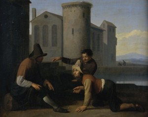 Pieter Verelst (Dutch, 1618 - 1678), Beggars Gambling, 17th century, oil on canvas, 11 1/4 x 14 1/2 in., Purchased with funds from Membership Contributions, AP.1963.9.1.
