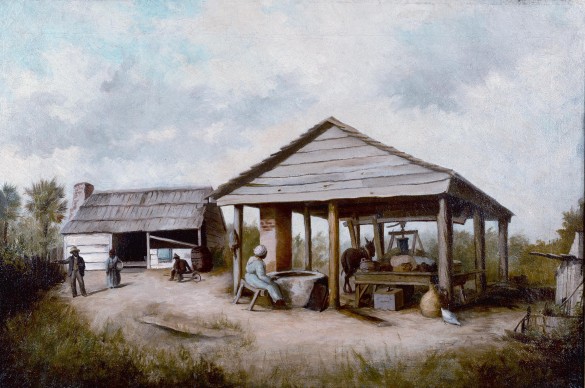 Memphis Wood (American, 1902 - 1989), Grinding Sugar Cane, 1939, oil on canvas, 20 x 30 ¼ in., Purchased with funds from the Morton R. Hirschberg Bequest, AP.2005.2.1.