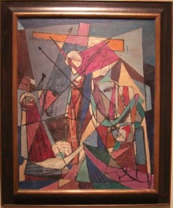 Romare Bearden (American, 1911 - 1988), Passions of Christ, 1945, oil on canvas, 30 x 24 in., Gift of Halley K. Harrisburg and Michael Rosenfeld, in honor of Diane and Tom Jacobsen, AG.2006.2.1.