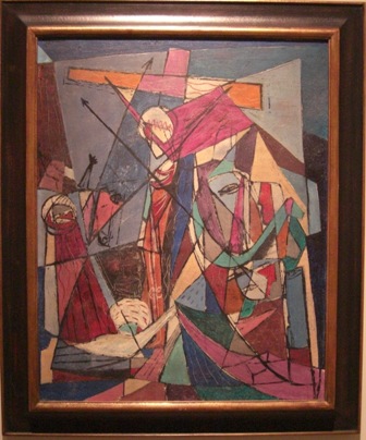 Romare Bearden (American, 1911 - 1988), Passions of Christ, 1945, oil on canvas, 30 x 24 in., Gift of Halley K. Harrisburg and Michael Rosenfeld, in honor of Diane and Tom Jacobsen, AG.2006.2.1.