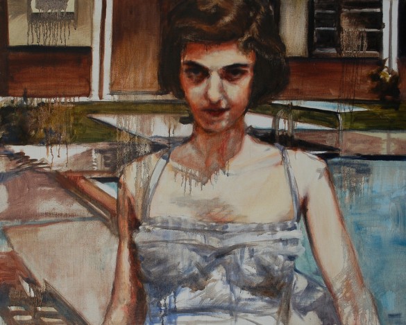 Jessie Barnes, Haunting,2013, from the film still Haunting, Oil on canvas
