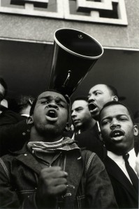 Steve Schapiro, Andrew Young, Martin Luther King Jr., and John Lewis, Selma, Alabama, 1965, Gelatin silver print, High Museum of Art, Atlanta