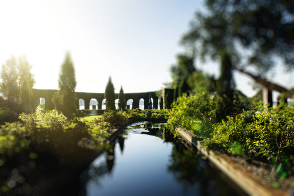 View of reflecting pool in Italian Garden
